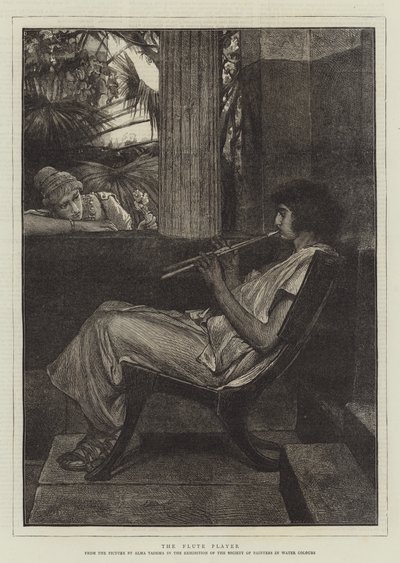 El flautista de Lawrence Alma Tadema